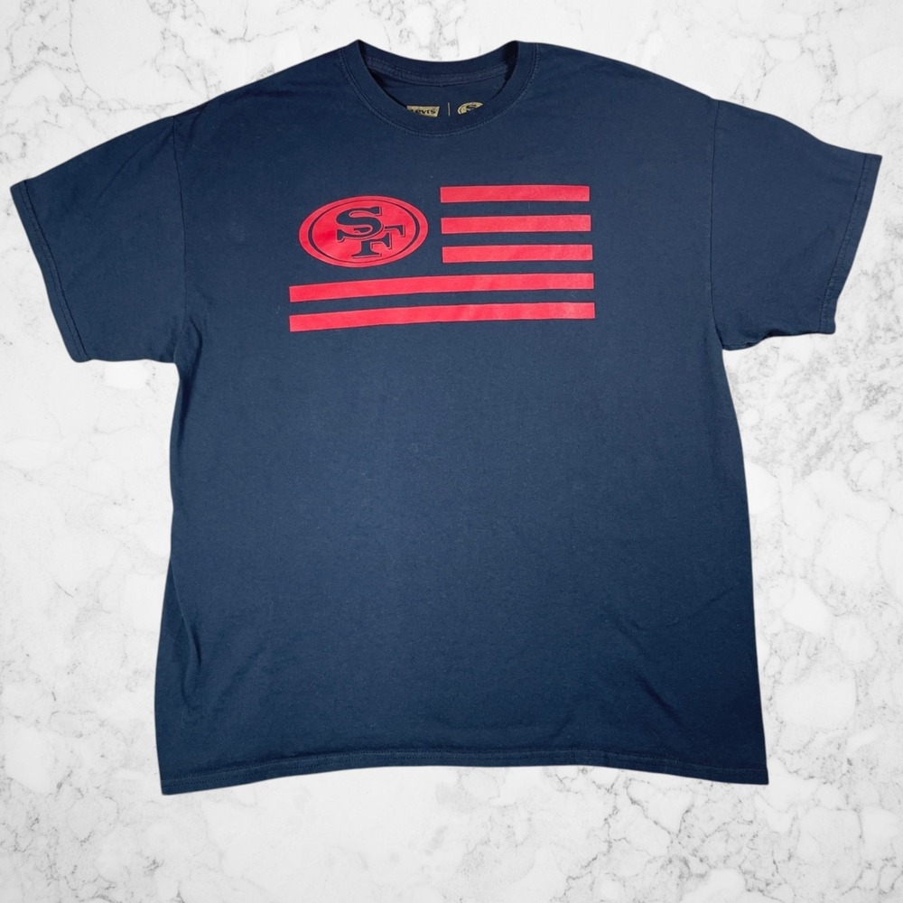 Levi's San Francisco 49ers 2015 Home Opener Graphic T-Shirt Navy Blue Mens XL